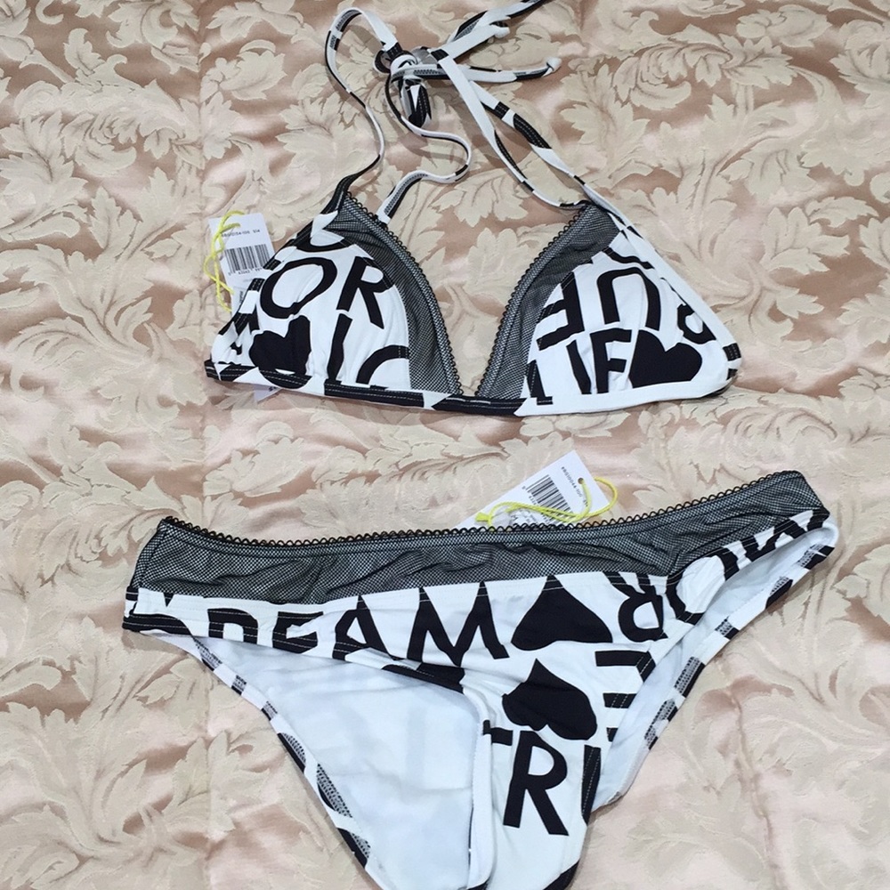 Black and white bikini